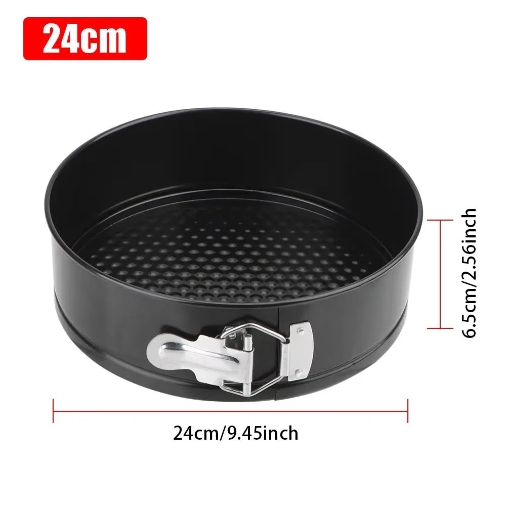 Springform Cake Pan Carbon Steel Non Stick Leakproof Cake Baking Pans with Removable Bottom Round Mold 12/16/20/24/28cm