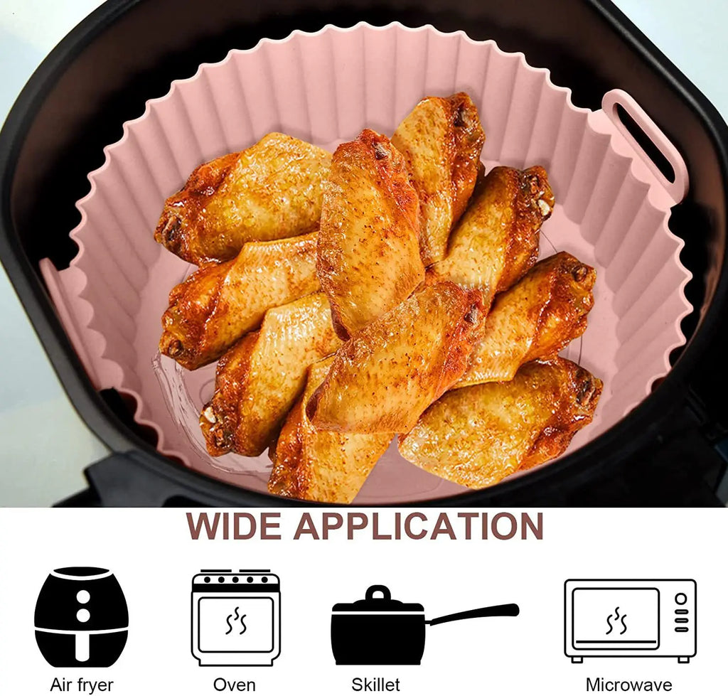 Air Fryer Silicone Basket – Non-Stick, Heat-Resistant Baking Liner