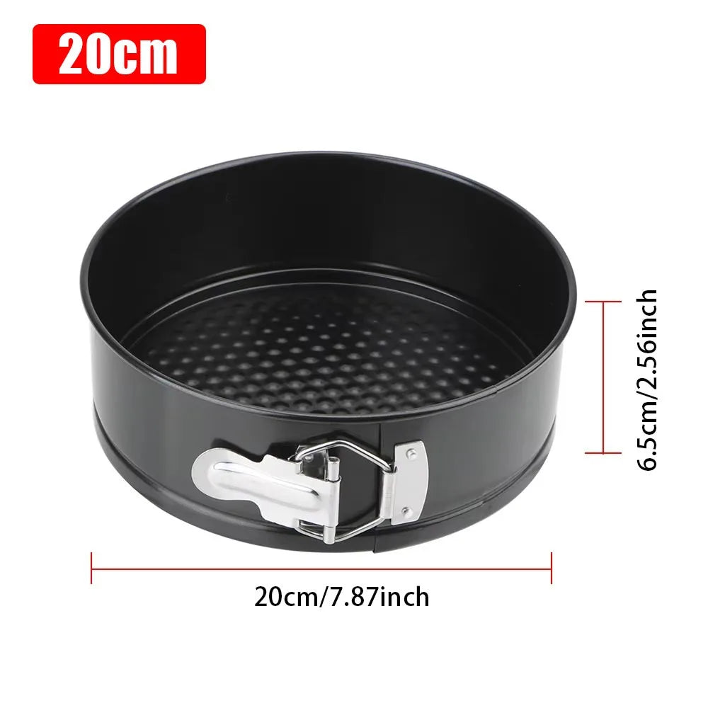 Springform Cake Pan Carbon Steel Non Stick Leakproof Cake Baking Pans with Removable Bottom Round Mold 12/16/20/24/28cm