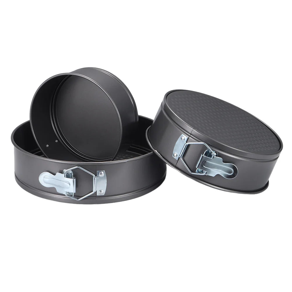 Springform Cake Pan Carbon Steel Non Stick Leakproof Cake Baking Pans with Removable Bottom Round Mold 12/16/20/24/28cm