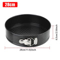 Springform Cake Pan Carbon Steel Non Stick Leakproof Cake Baking Pans with Removable Bottom Round Mold 12/16/20/24/28cm