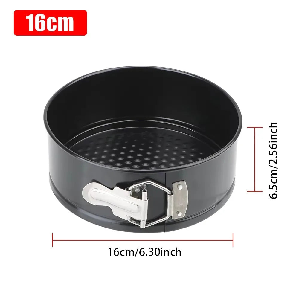 Springform Cake Pan Carbon Steel Non Stick Leakproof Cake Baking Pans with Removable Bottom Round Mold 12/16/20/24/28cm